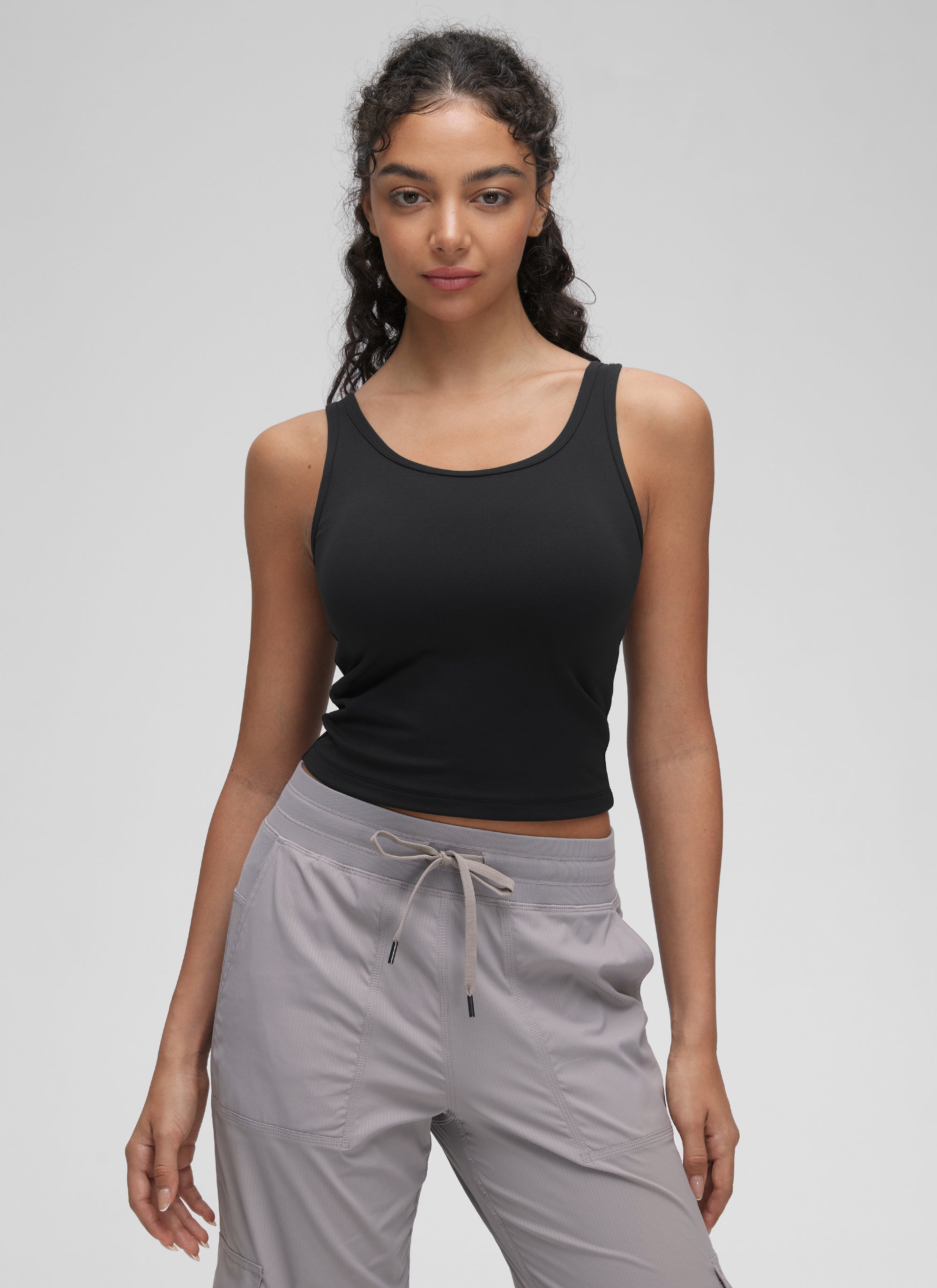 CRZ YOGA Women's Yoga Butterluxe Tight Fit Tank Tops Racerback Black